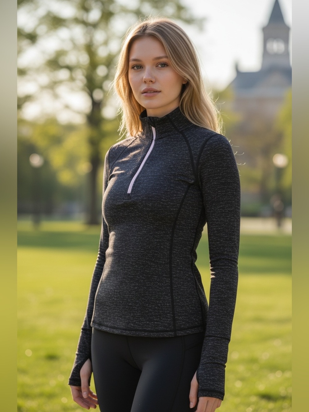 Lululemon Go The Distance 1/2 Zip Butterfly Texture Mink Berry Black Size 6
